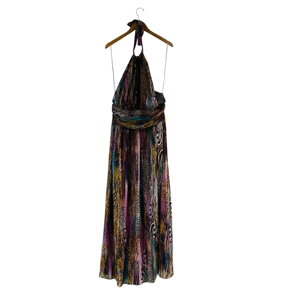 Fashion Nova Infinite Love Halter Neck Front Split Maxi Dress Size 1X NWT Purple - Picture 2 of 8